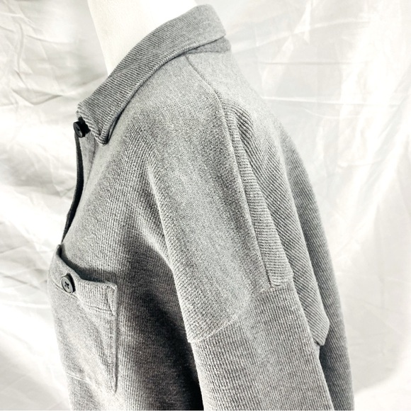 Madewell Dove Gray Shacket SOFT PLUSH COZY Double-Faced Fabric EUC Size Small - Picture 4 of 12